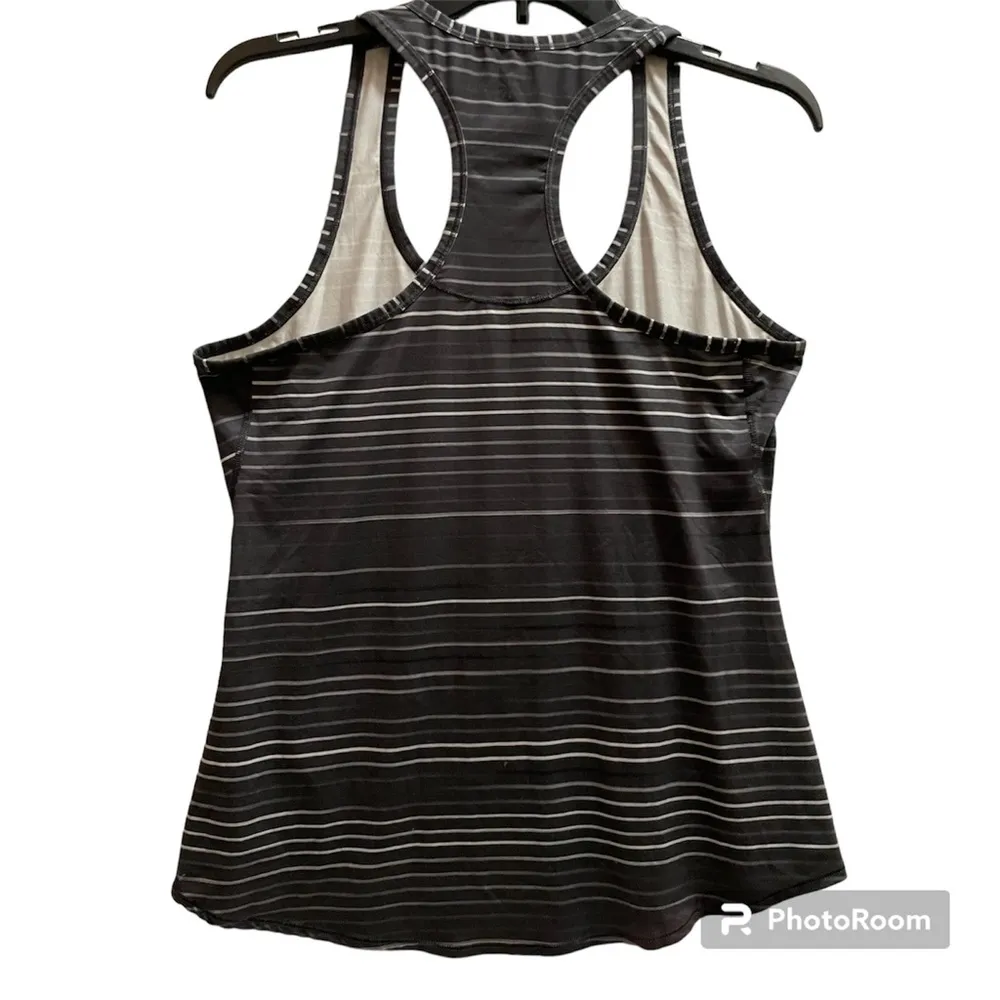 Athleta Scoop Neck Sleeveless Striped Racerback Tank Women’s Size Medium A3 - Image 2