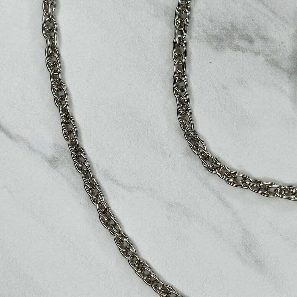 Silver Tone Skinny Chain Link Purse Handbag Bag Replacement Strap - Image 6