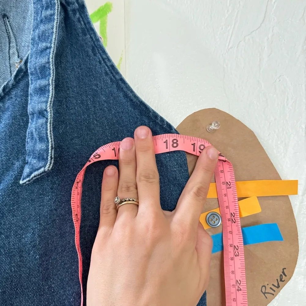 Denim High Roller Pull On Jumpsuit Overalls Baggy Loose Fit Adjustable Straps Blue - Image 5