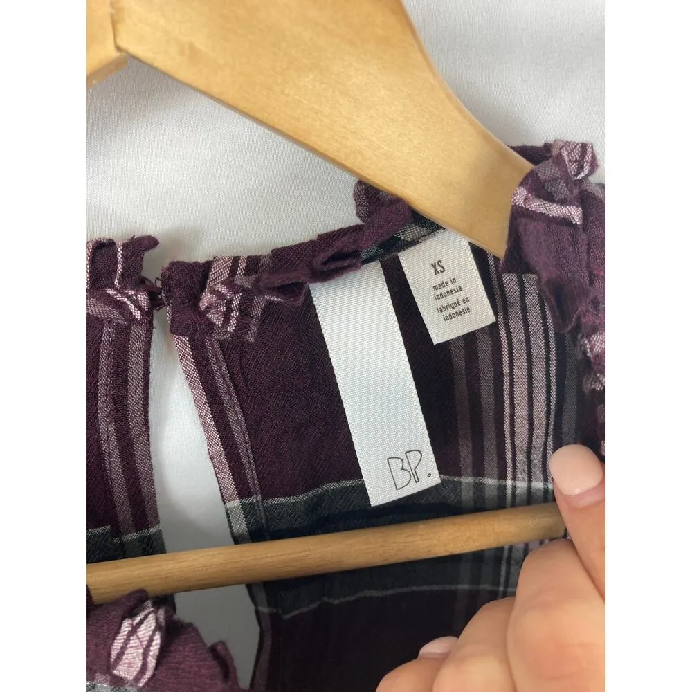 BP . Nordstrom plaid pleated blouse - Image 2