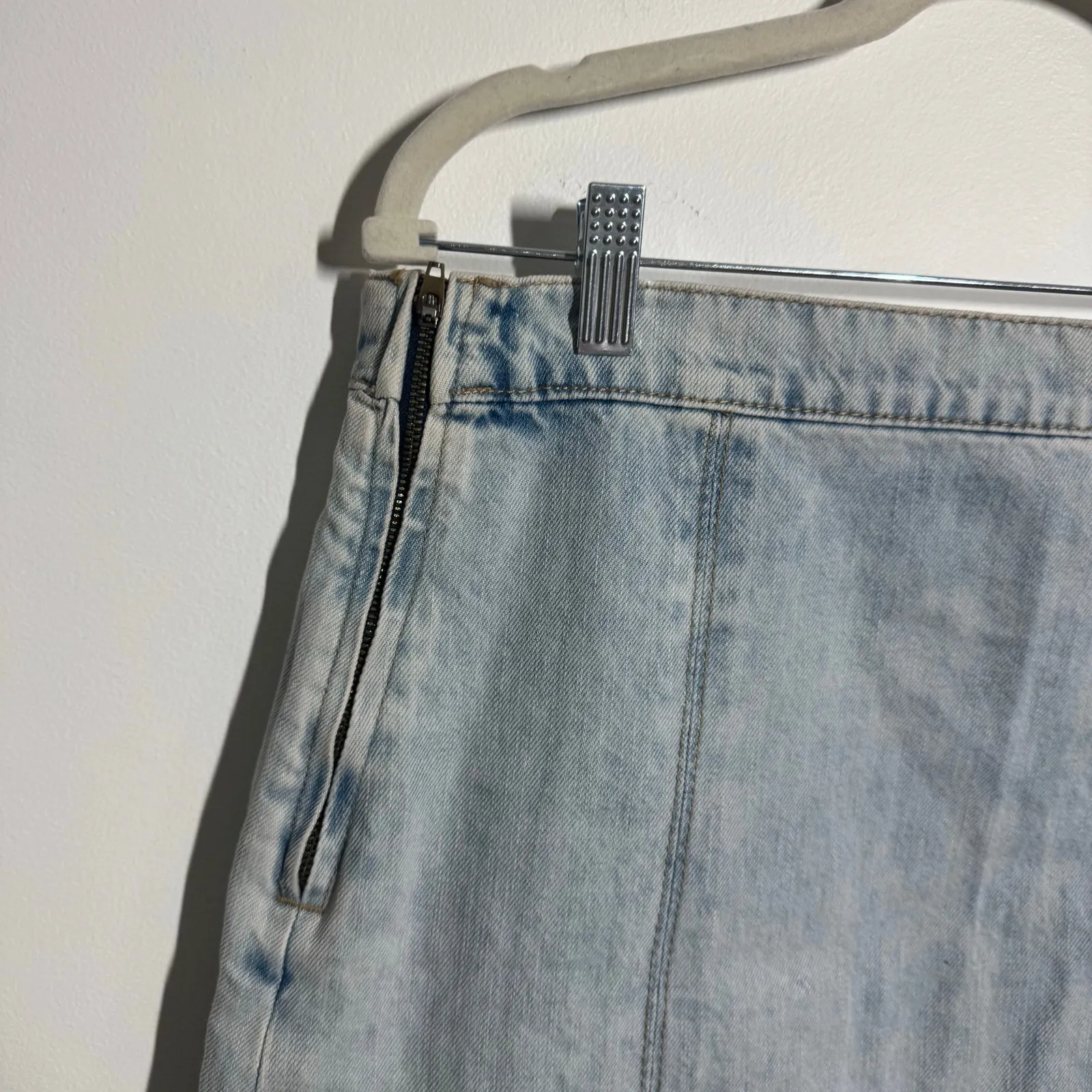 Y2K Denim Mini Skirt Juniors 14 Blue Light Wash Minimal Preppy Casual Bratz - Image 7