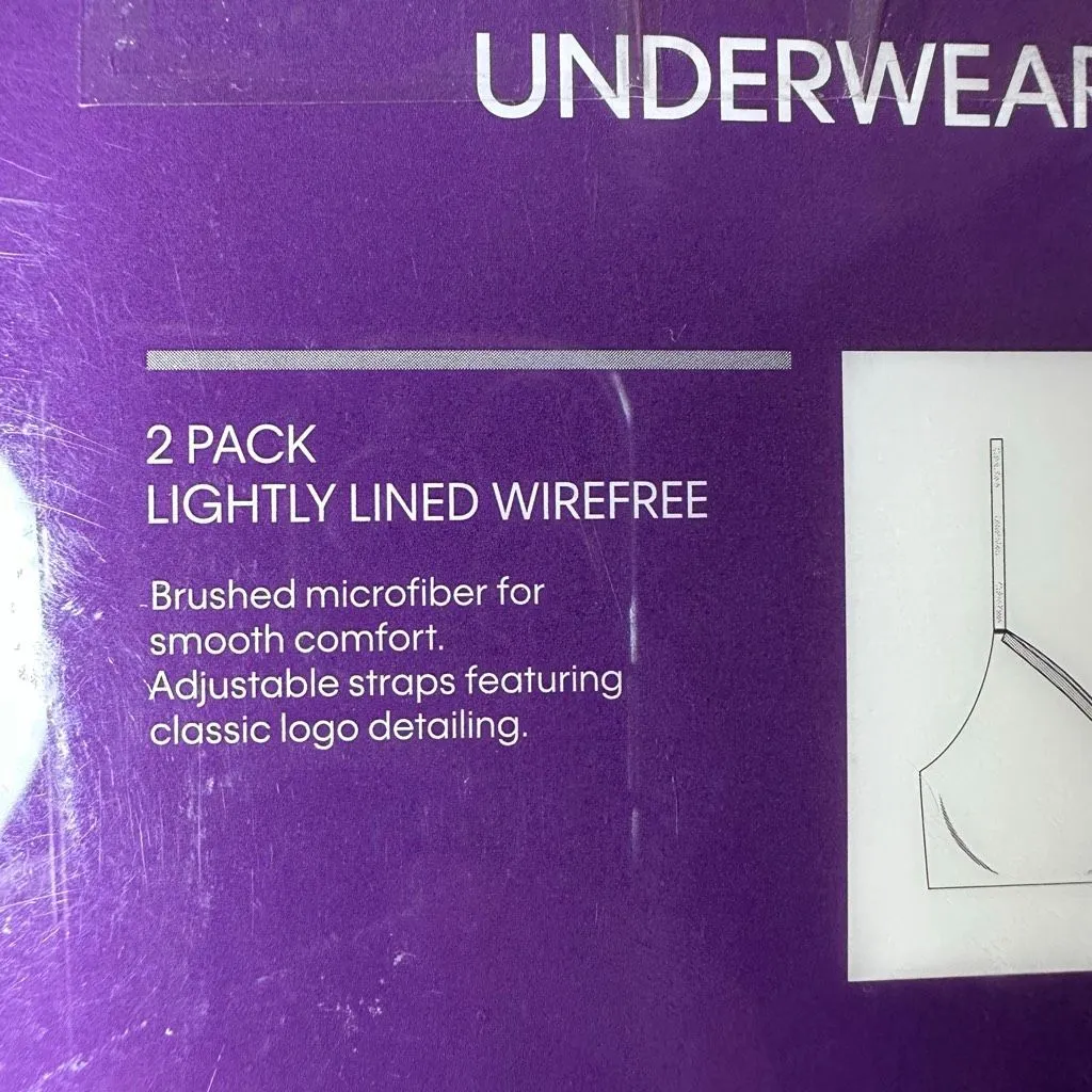 Calvin Klein Lightly Lined Wirefree Bra 2 Pack Size Large - Image 7