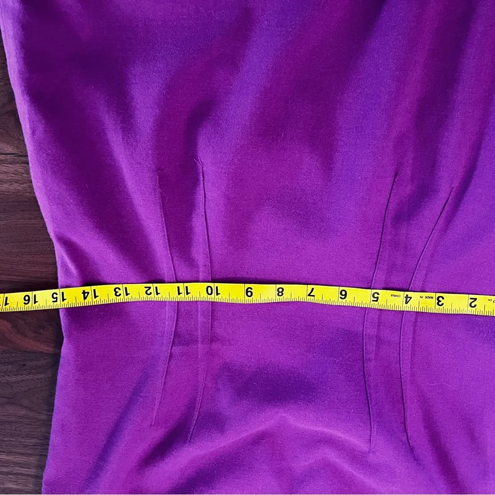 Worthington Women's Dress Solid Purple Sleeveless Sheath Size 4 - Image 7