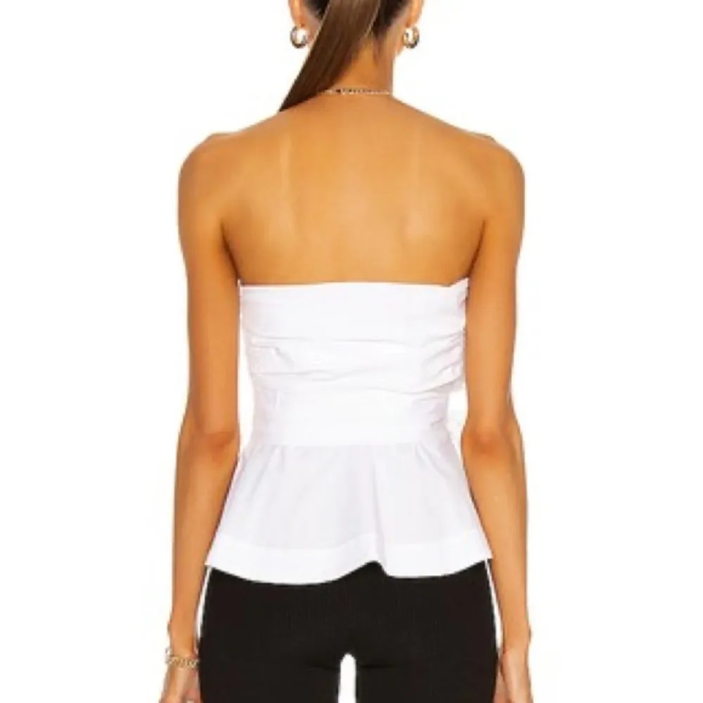 NWOT Veronica Beard jolene ruched strapless top 12 - Image 3