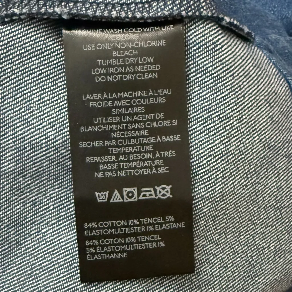 NWT Pilcro The Kendall Sleeveless Mini Dress Denim Edition Anthropologie Size 0 Blue - Image 9