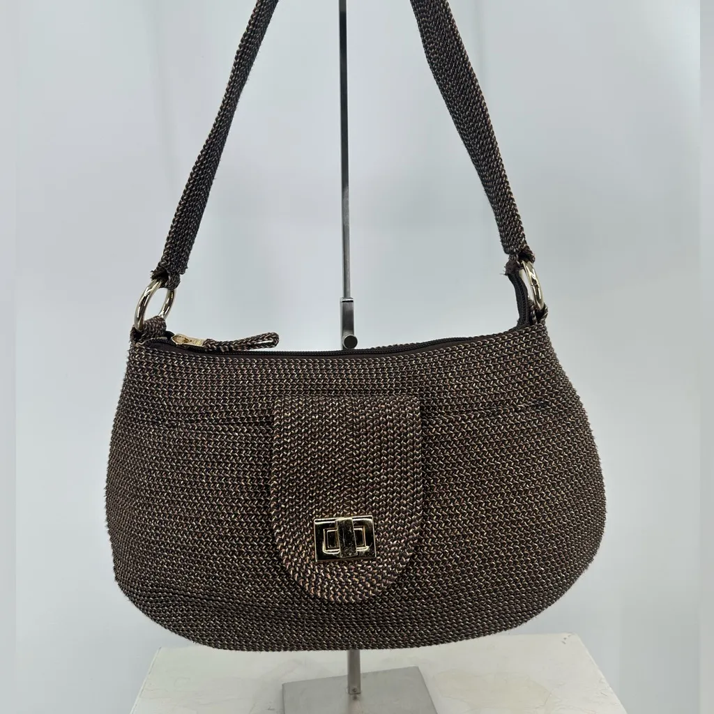 Talbots  Woven Brown Shoulder Purse‎ Bag - Image 6