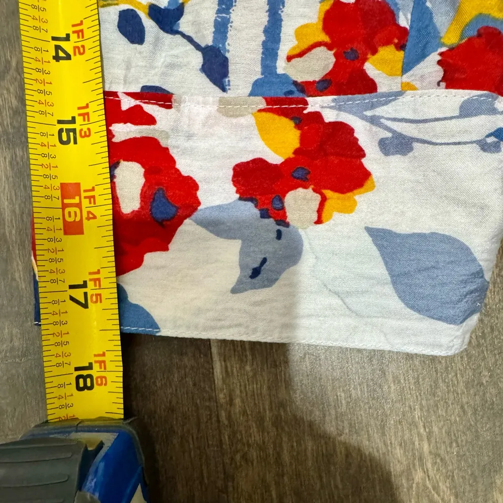 Multiples PM Petite Medium High-Low Textured Stripe Floral Top Lightweight - Image 12