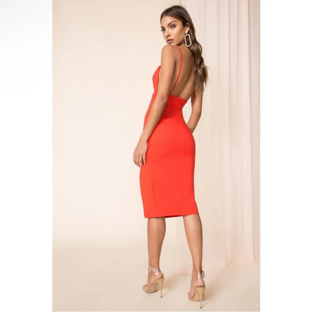 Revolve Super Down Trista Cut Out Dress in Poppy Size Large new with tags - Image 2