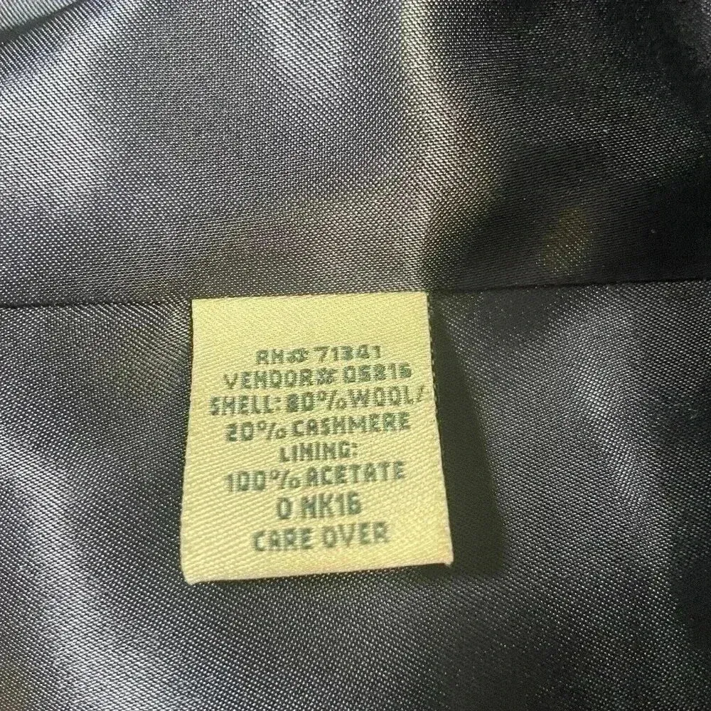 LL Bean Wool Cashmere Blazer 14R Navy Jacket Capsule Minimalist Preppy Vtg‎ Blue Size 14 - Image 5