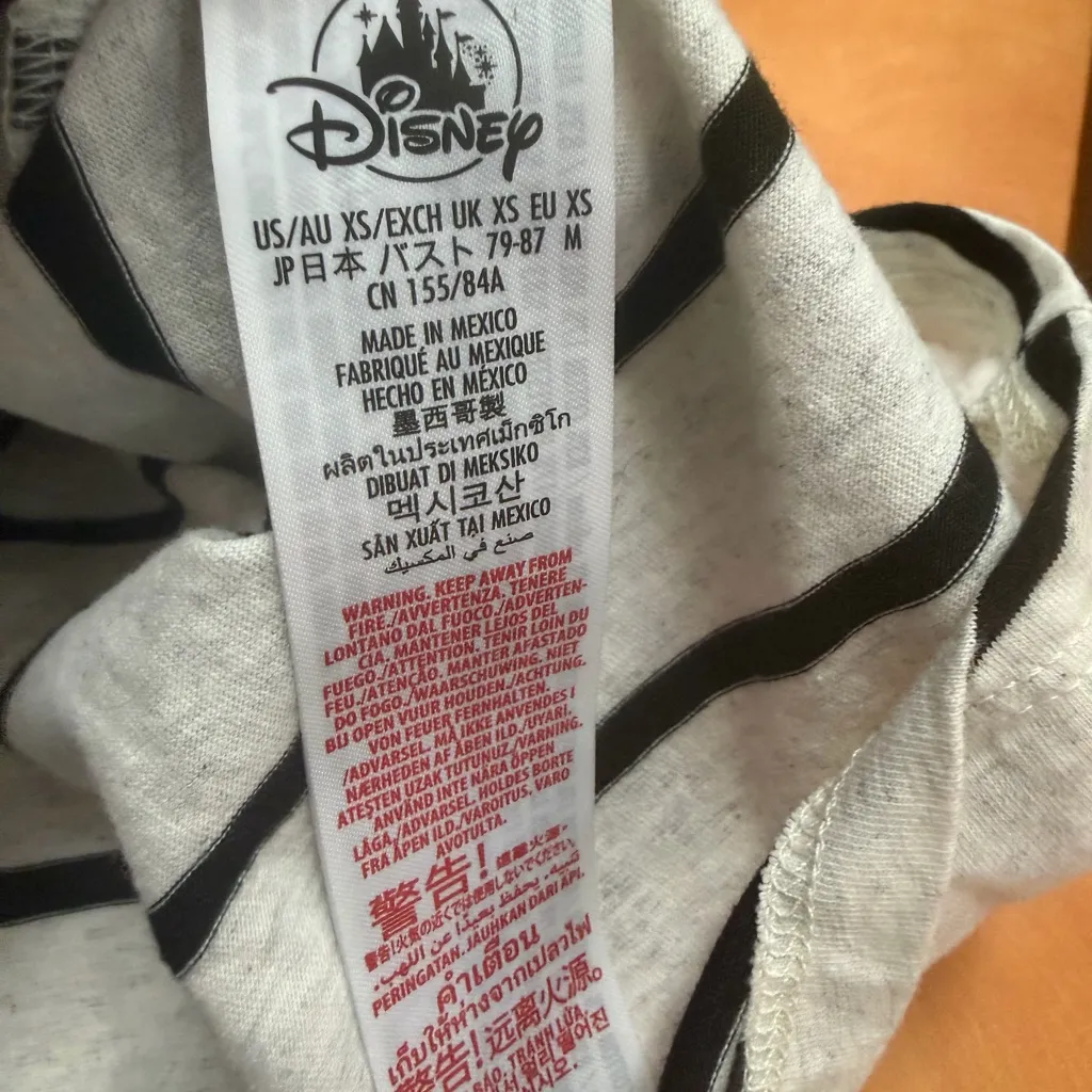 Disney Pirates of the Caribbean Black and White Striped Tank Top - Image 4