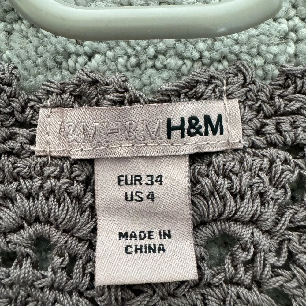 H&M Hand-Knitted Brown Sleeveless Crop Top - Image 4