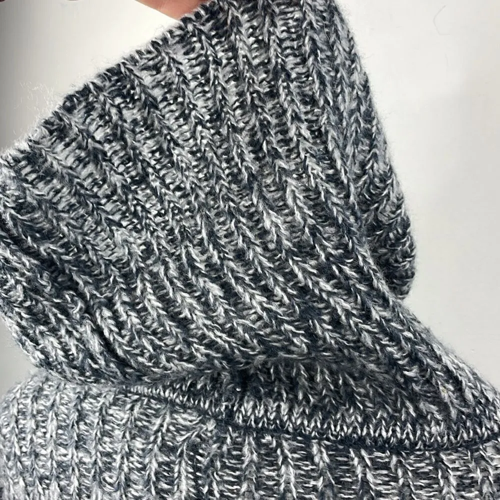 Wooden ships Chunky Knit Mohair wool mix turtleneck knit poncho sweater size M/L - Image 7