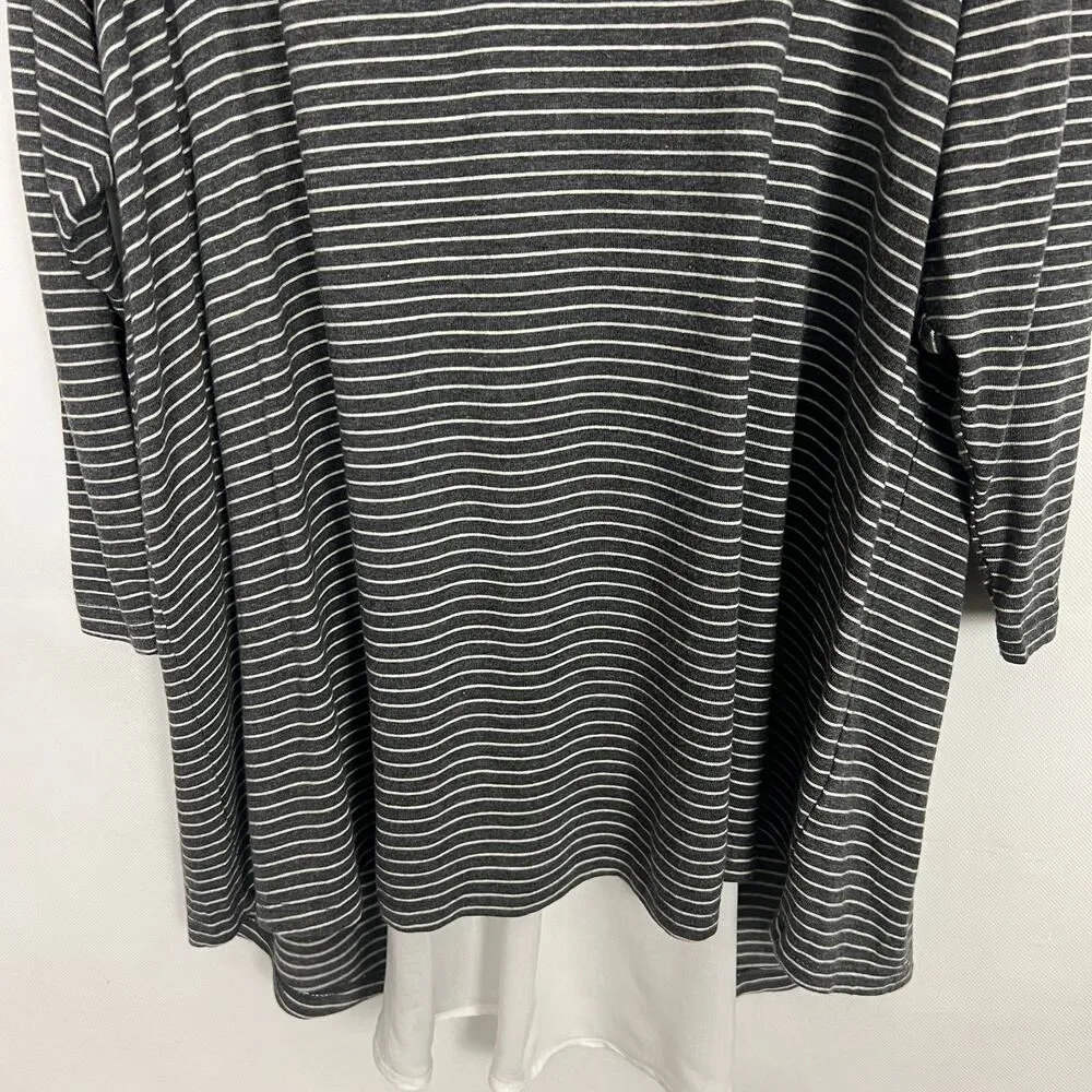 Mododor Womens Top 2X Stretch Casual Comfort Relaxed Brunch Feminine Modest Gray - Image 5