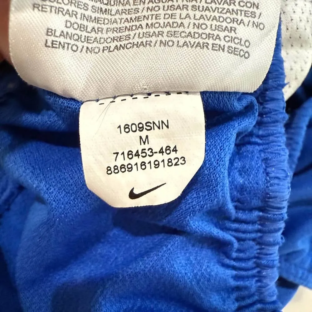 Nike Dri-Fit Tempo Running Shorts Women's Medium Blue/White Activewear Workout - Image 8