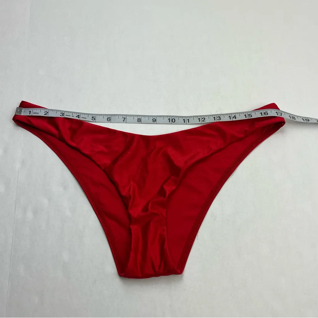 Zimmermann Swim Bikini Bottom Womens Size 10 - 12 Red Summer Coastal‎ *FLAW - Image 6