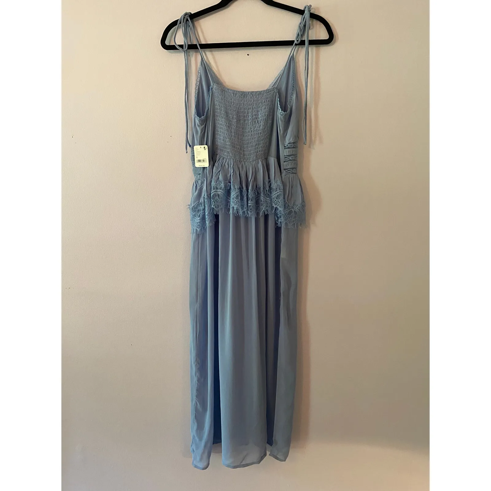 NWT Free People Intimately Light Blue Lace Slip Dress Sleeveless Women's Medium - Image 8