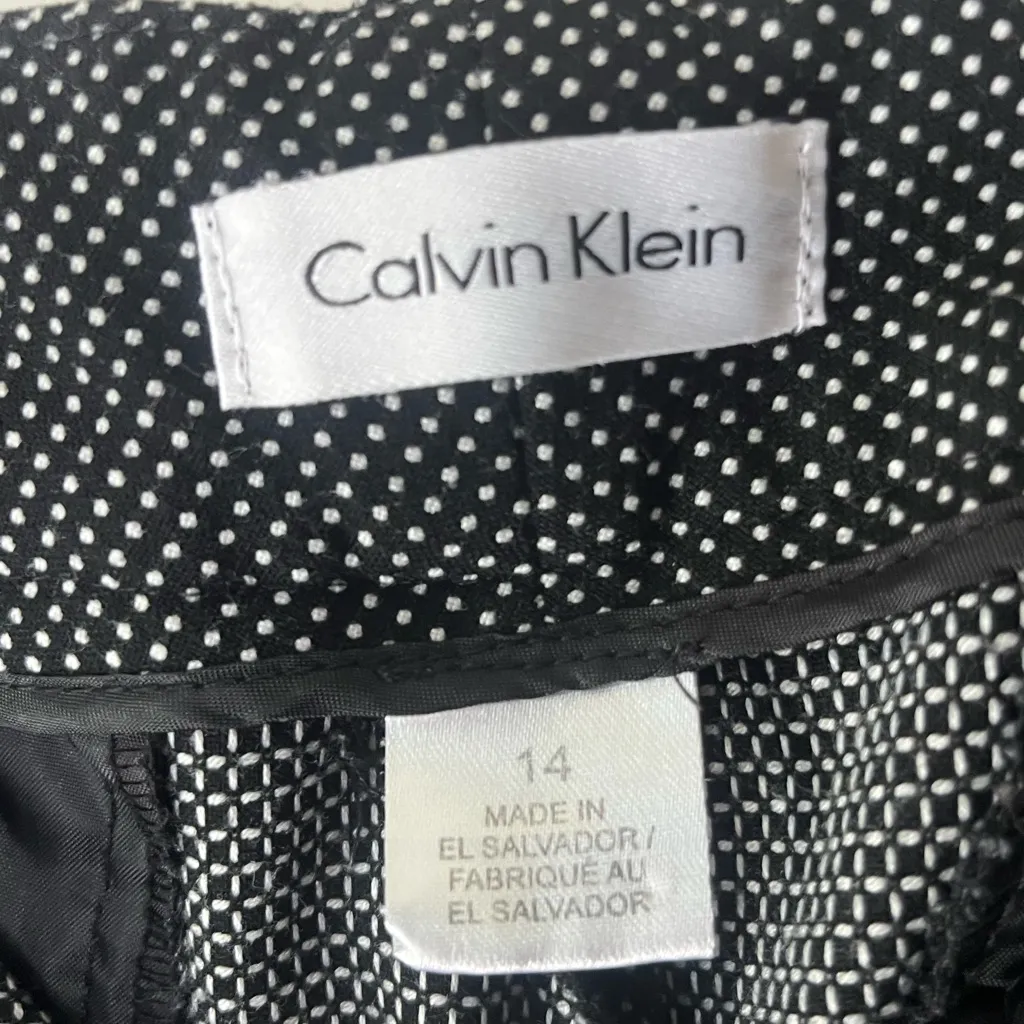 Calvin Klein Black & White Polka Dot Dress Pants Women’s Size 14 - Image 6