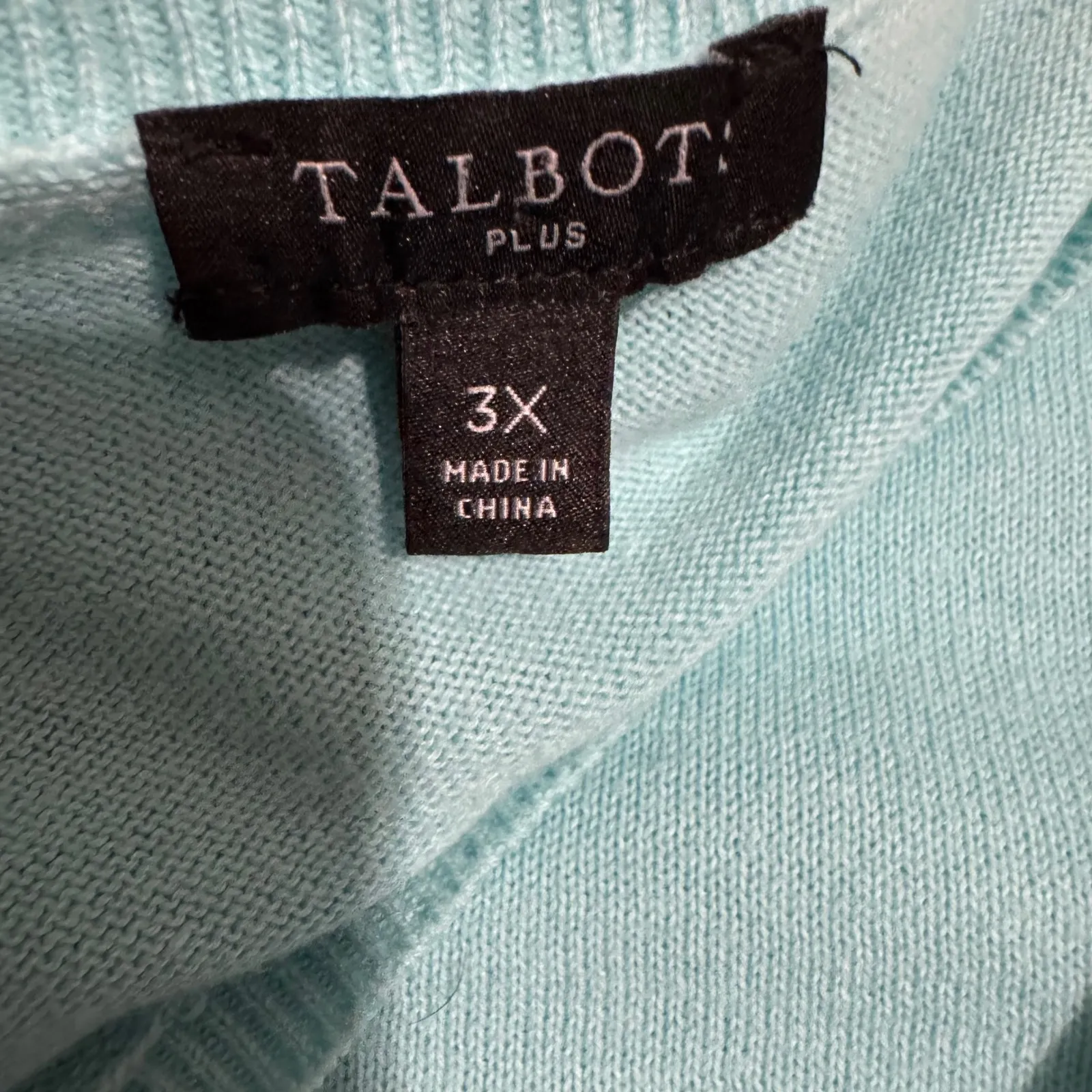 Talbots Plus Teal Blue Boat Neck Sweater Cuff Button Detail Long Sleeve Size 3X - Image 12