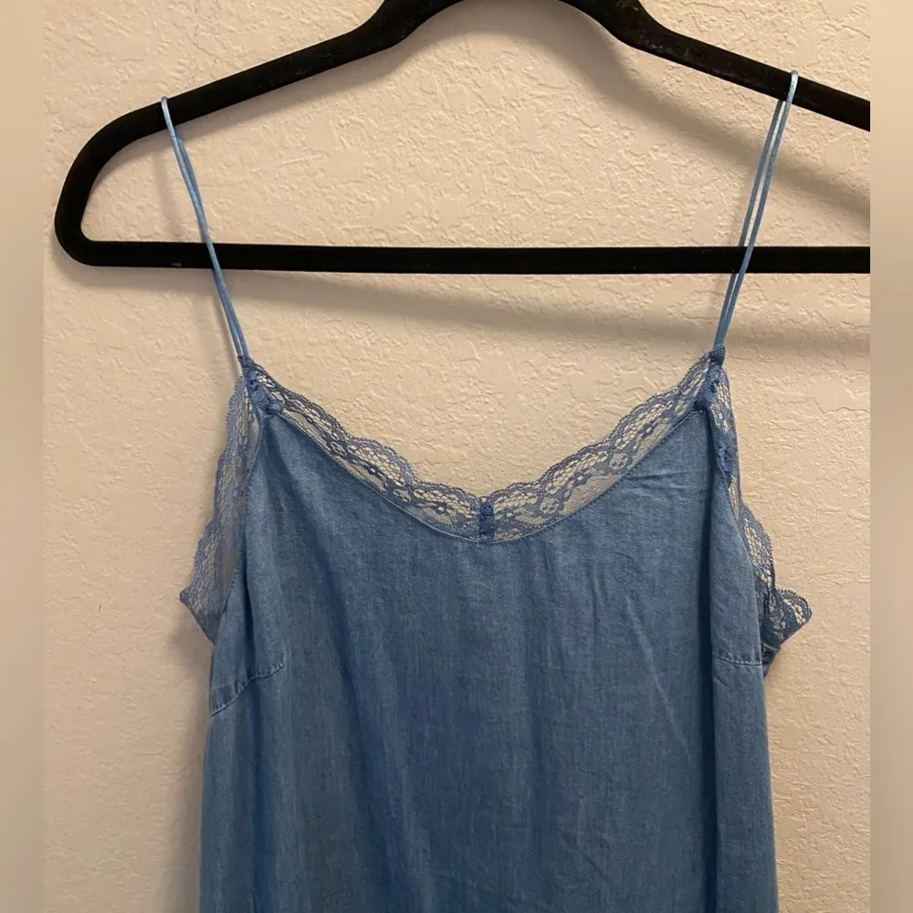 Love, Fire Lace and Chambray Mini Dress - Image 4