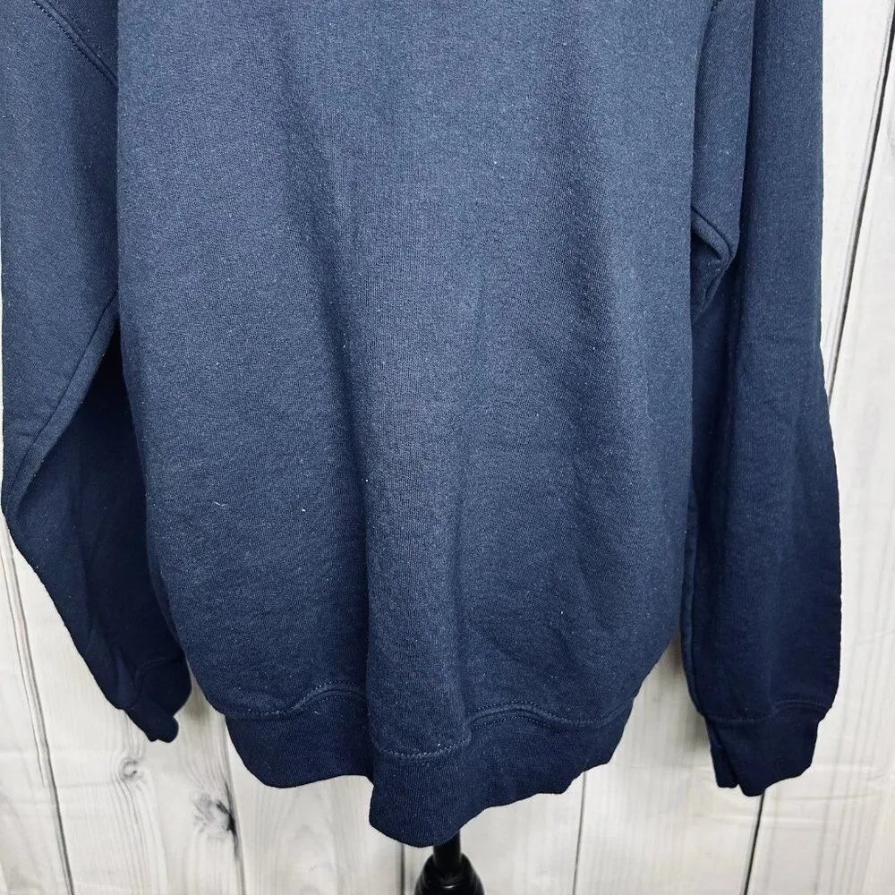 Disney College Navy Blue Sz M Graphic Sweatshirt Crewneck Fleece Lined - Image 4