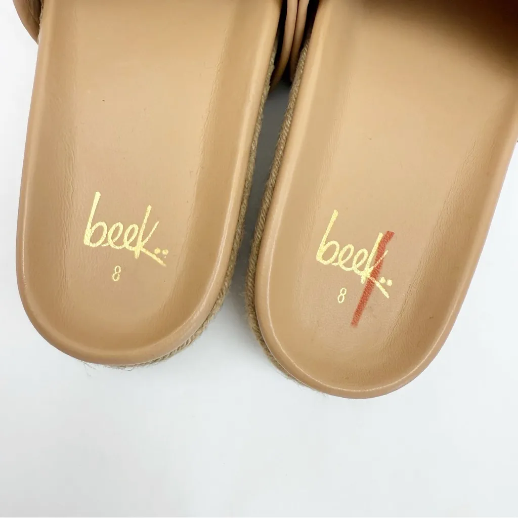 Beek Pelican Jute Platform Sandal Beach Tan Size 8 - Image 12