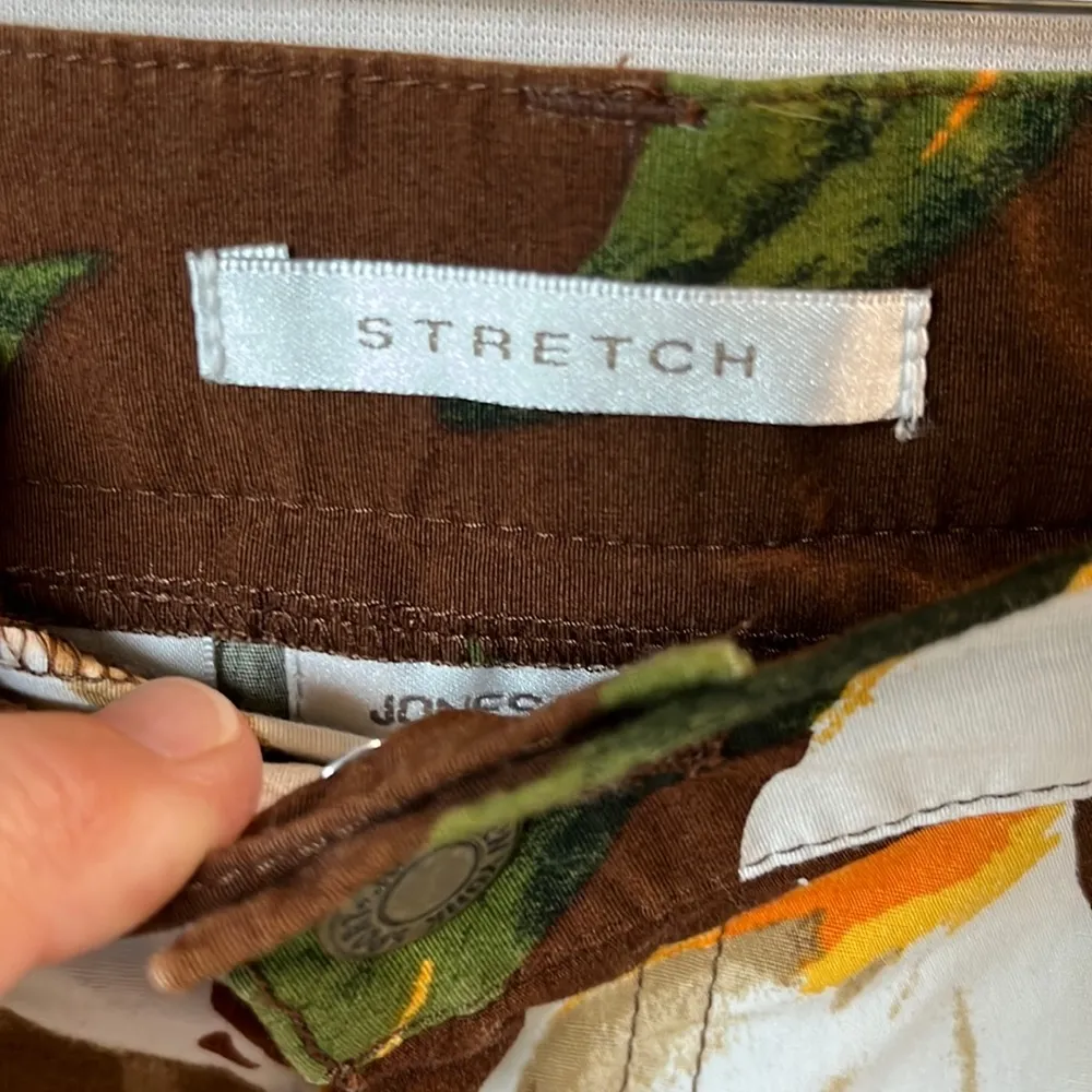 Jones New York Sport Capris Stretch Printed Floral Crop Pants Womens 16 Brown - Image 4