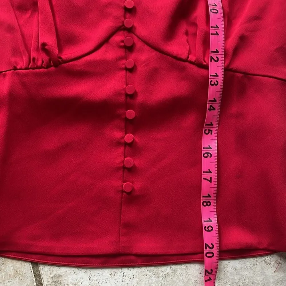 J.Crew Deep V-neck button-front top in satin-backed crepe - Image 14