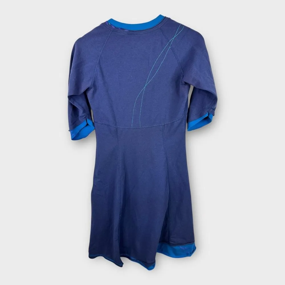 Mountain Hardwear Women size Small 3/4 Sleeve Hiking Dress Blue Outdoor Gorpcore - Image 2