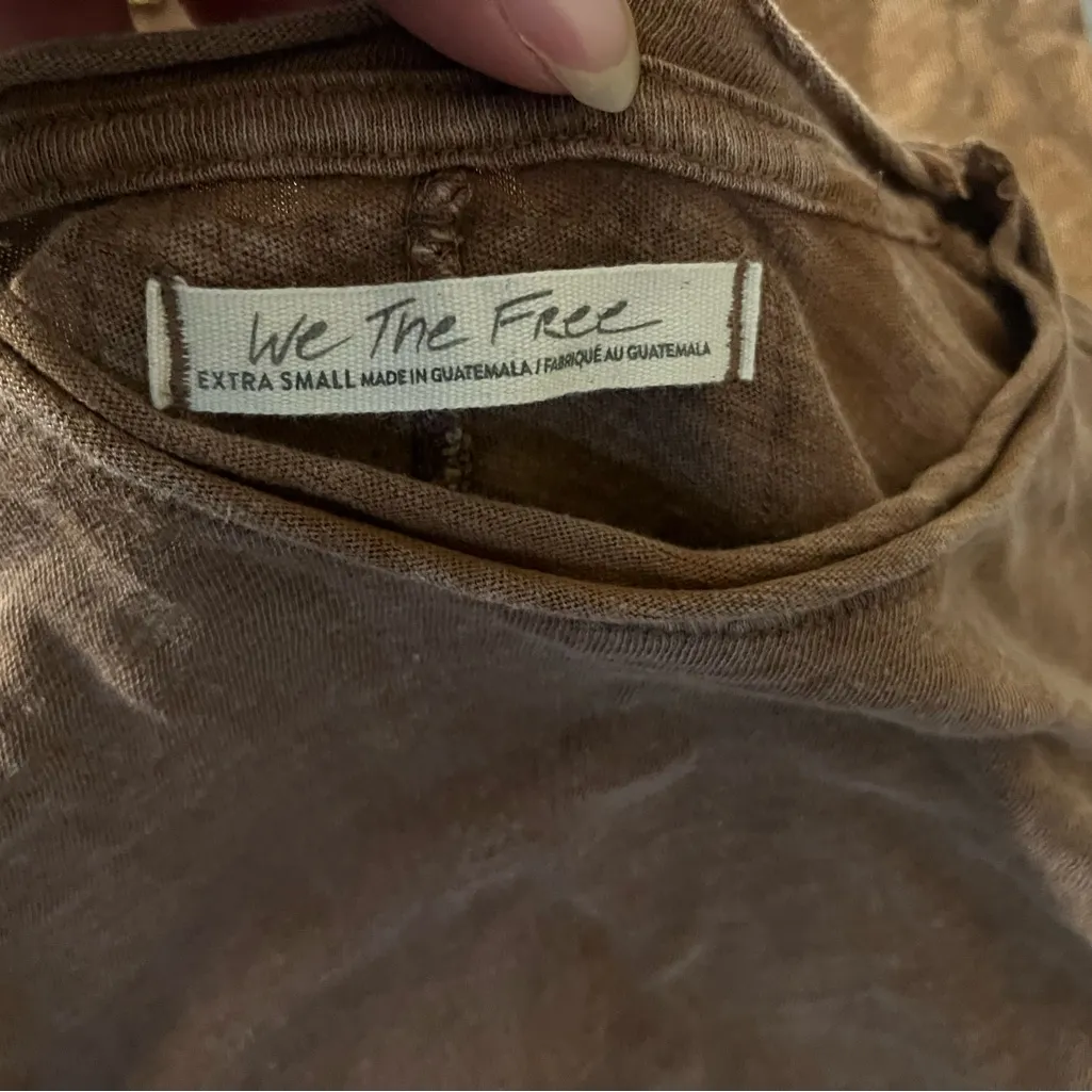 New! Free People We the Free Be My Baby Tee - XS Desert Topaz - Image 6
