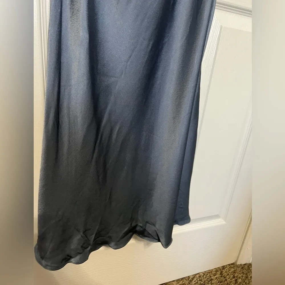 Shona Joy La Lune Asymmetrical Bias Cowl Midi Dress in Blue Smoke - Image 11