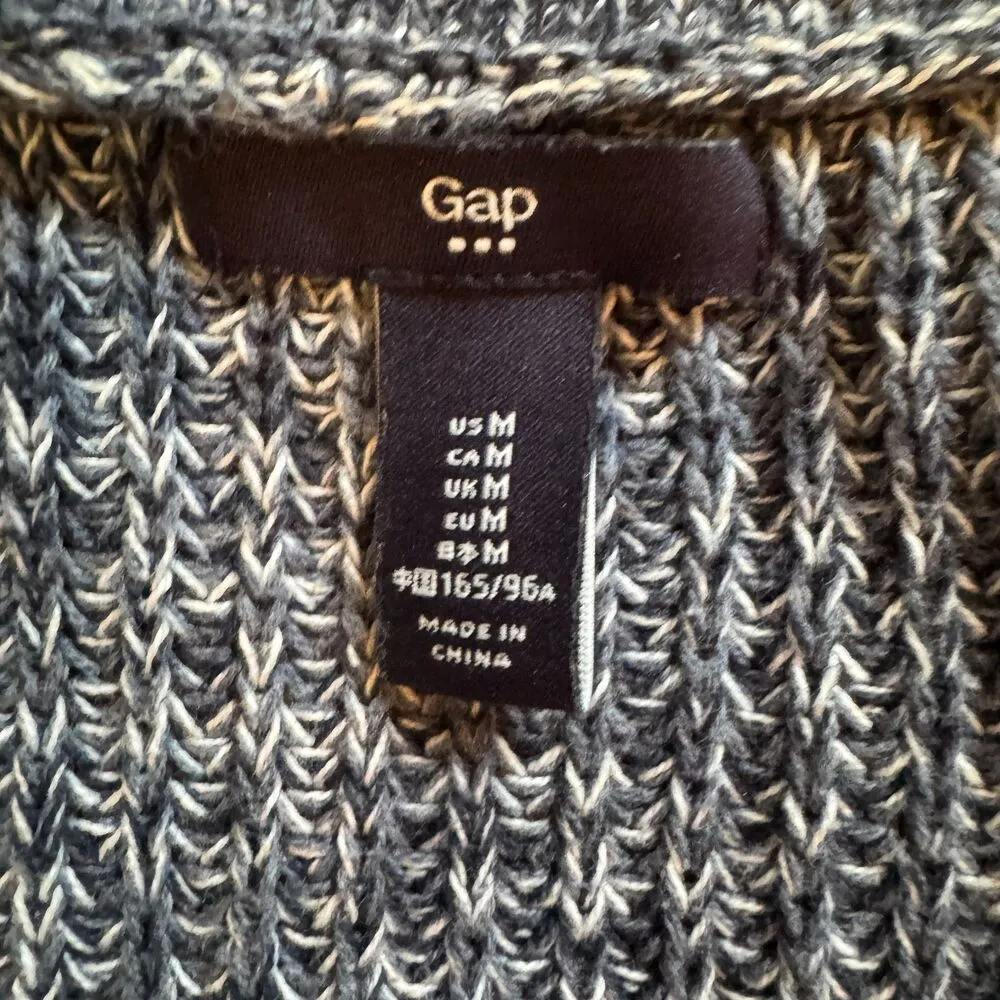 GAP | Marled Knit Open Front Cardigan Sweater Size Medium With Pockets - Image 5