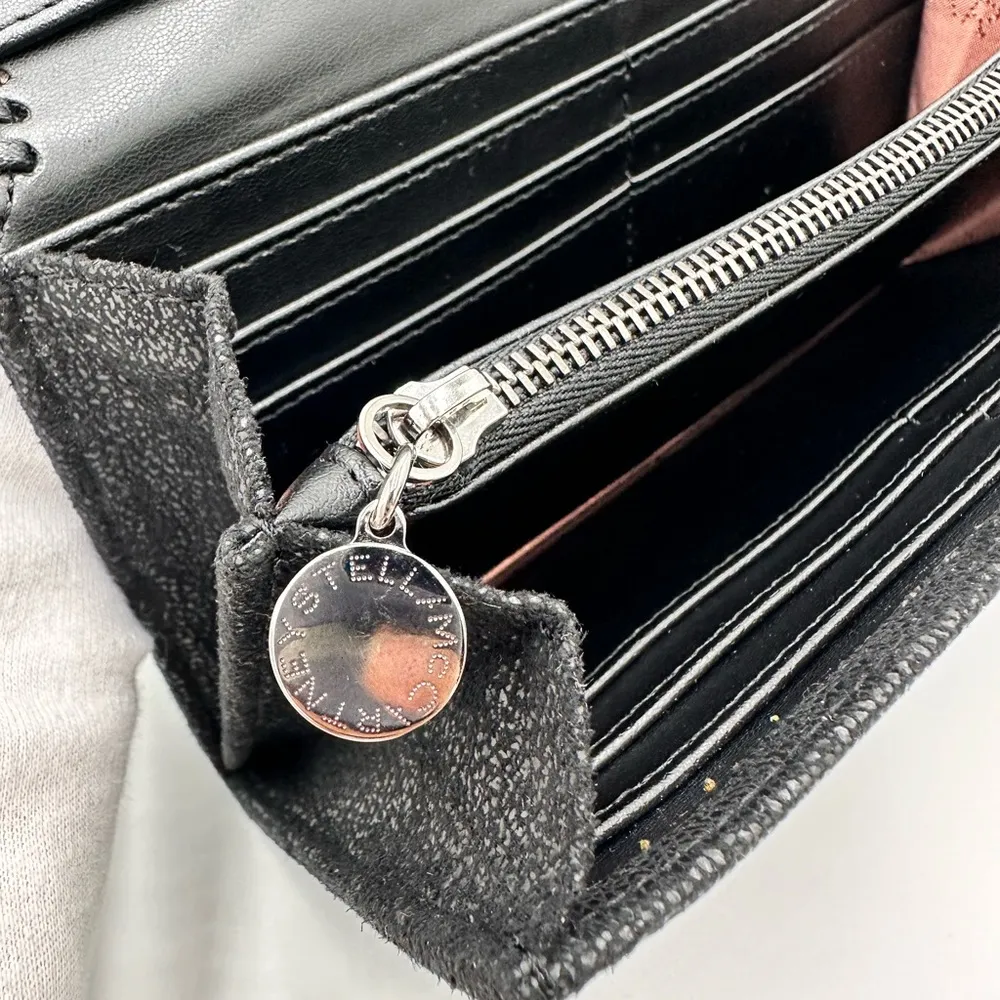 STELLA MCCARTNEY
Vegan Suede Continental Wallet - Image 6