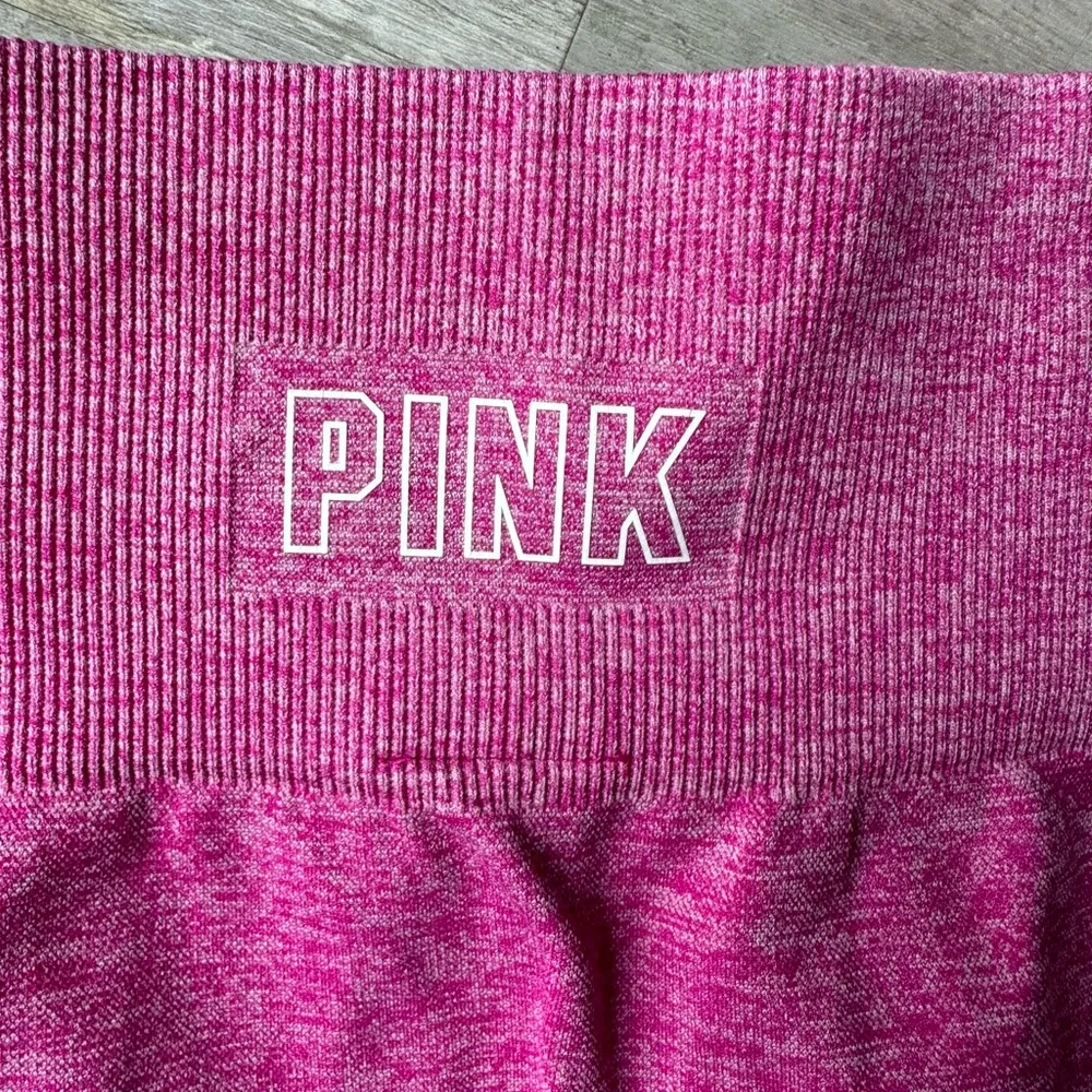 Pink Victorias Secret Leggings Women Medium Pink Running Yoga Stretch Seamless - Image 3