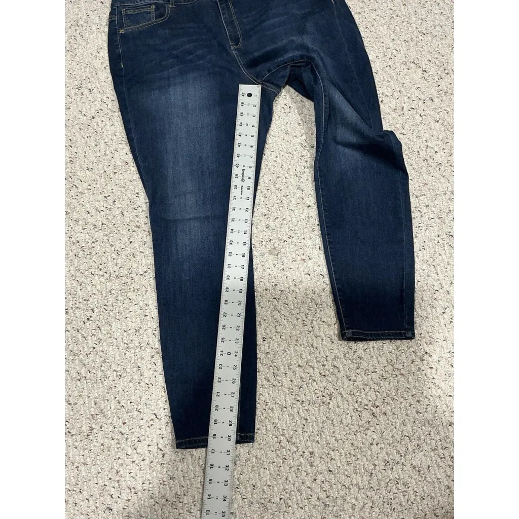 Womans Lane Bryant Super Stretch Skinny Denim Blue Jeans Size 22 - Image 6