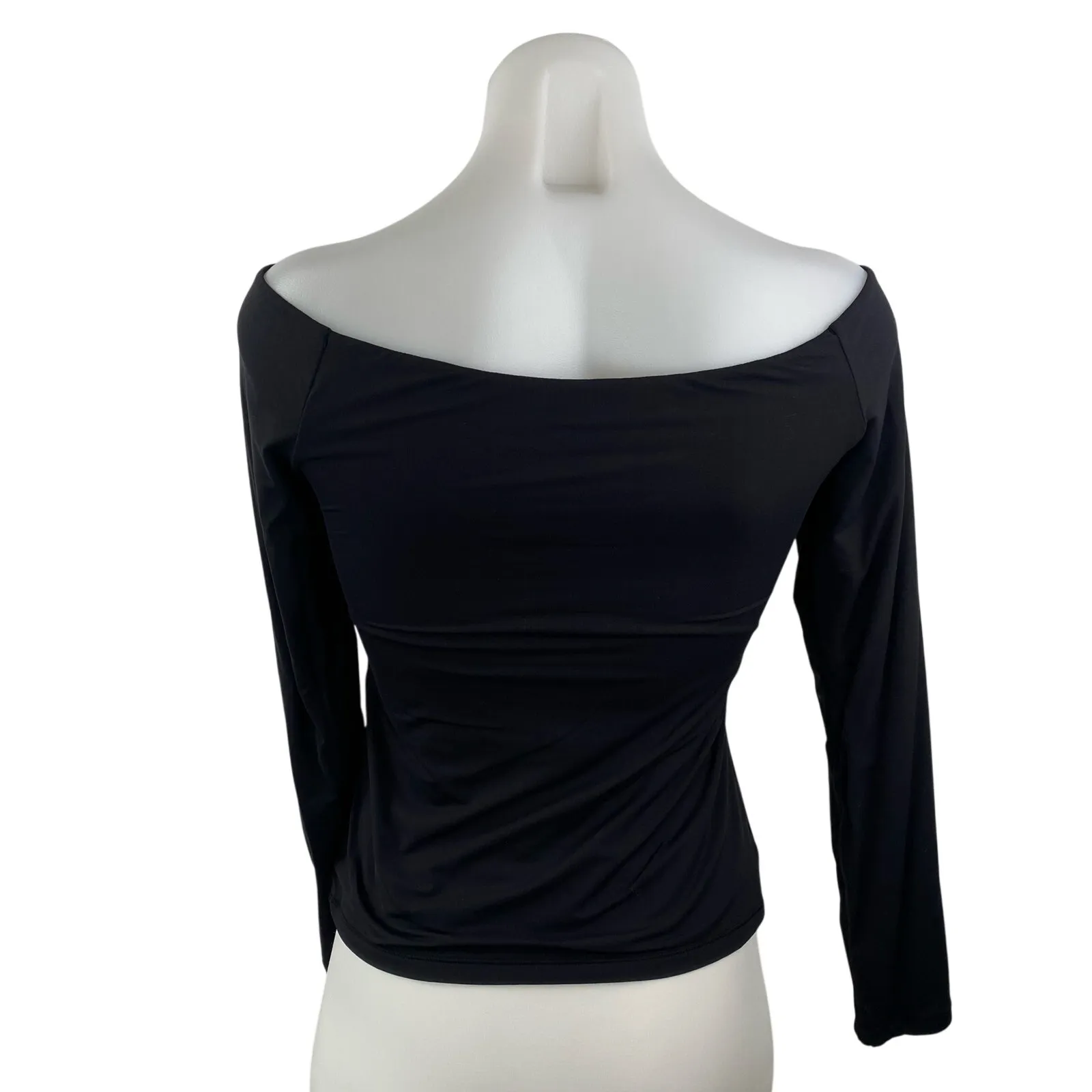 Suuksess Women's Black Off The Shoulder Long Sleeve Shirt Blouse Top Size L Size L - Image 3