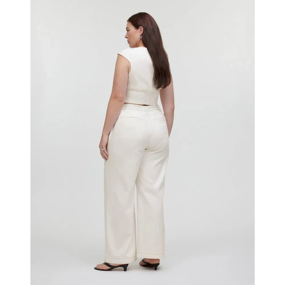 Madewell baggy straight jeans in ecru white Airy Denim Edition sz 30 - Image 2