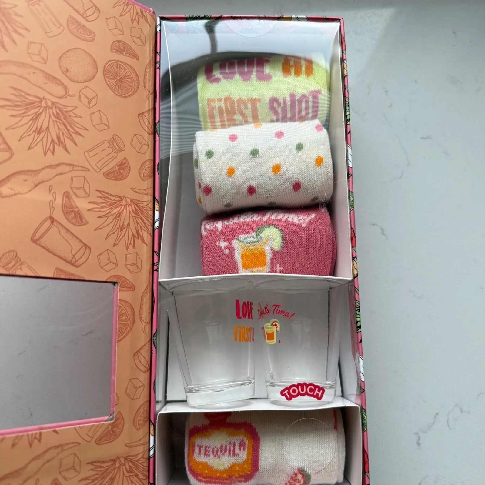 Picante Chica Tequila Gift Set 4 Pairs Socks Size 5 - Image 6