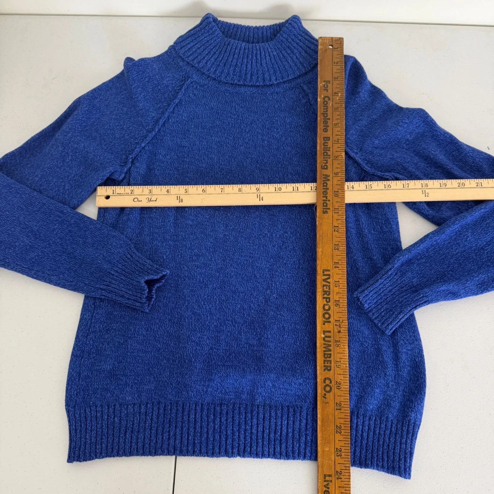 Karen Scott Royal Blue Knit Turtleneck Sweater Women Size Large Casual - Image 8