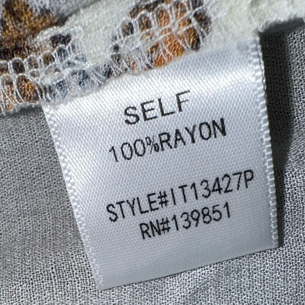 NWOT ODDY Sheer Lightweight Floral Boho Flowy Blouse - Image 4