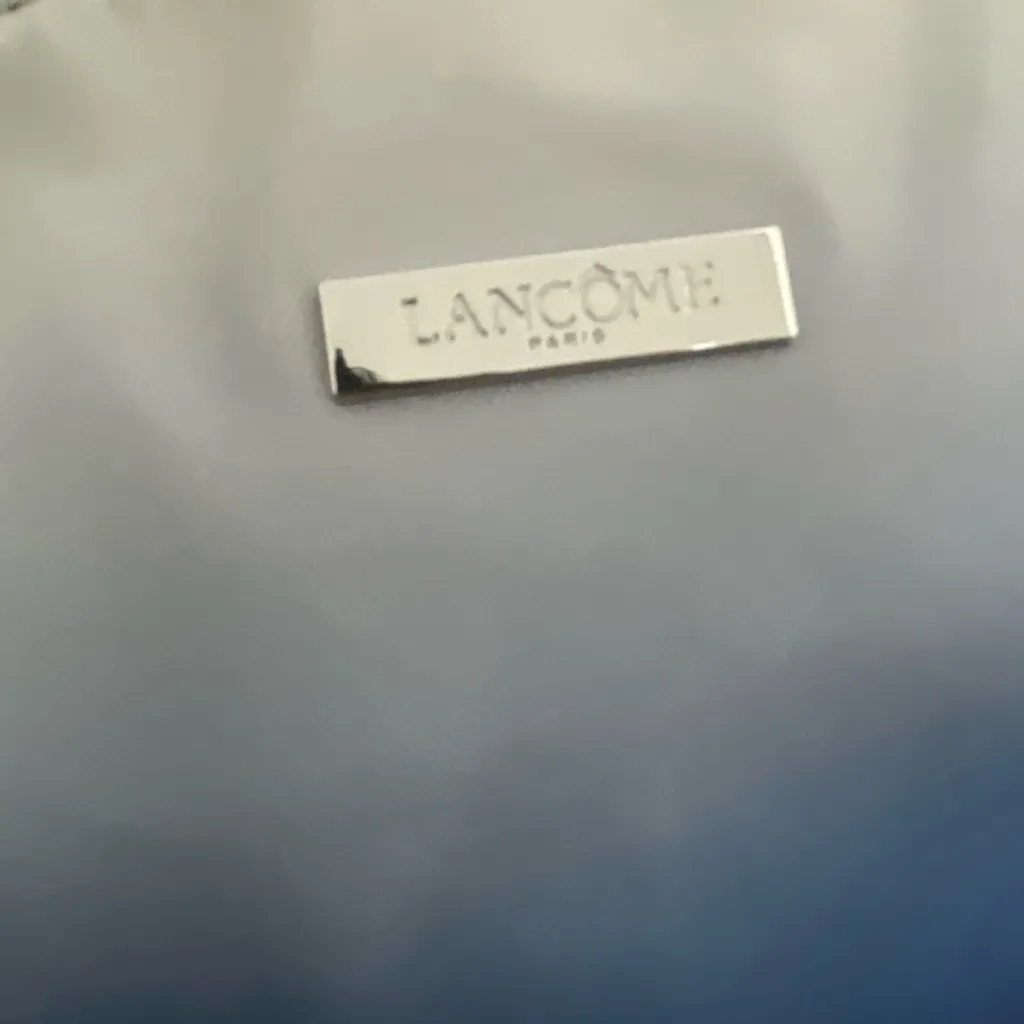 👜 Lancôme Paris Silver–Blue Gradient Cosmetic Bag (B48) Blue - Image 4