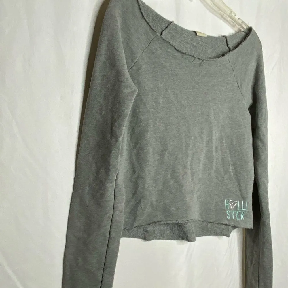Hollister Off Shoulder Shirt Gray - Image 4