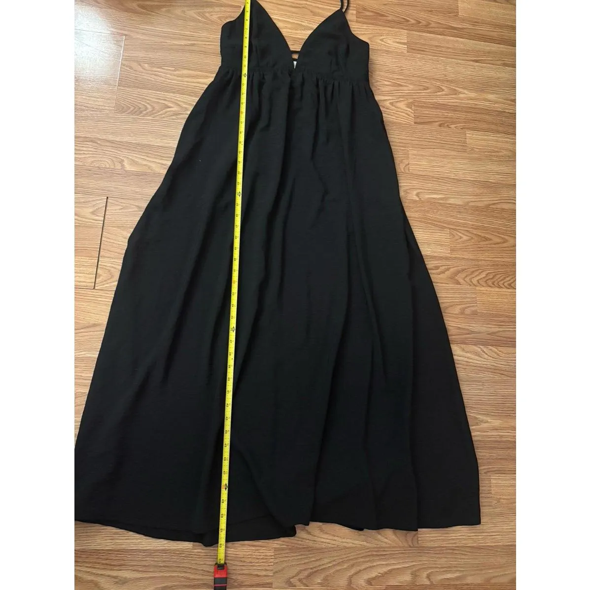 A New Day Maxi A-Line Black Dress Size Medium - Image 5
