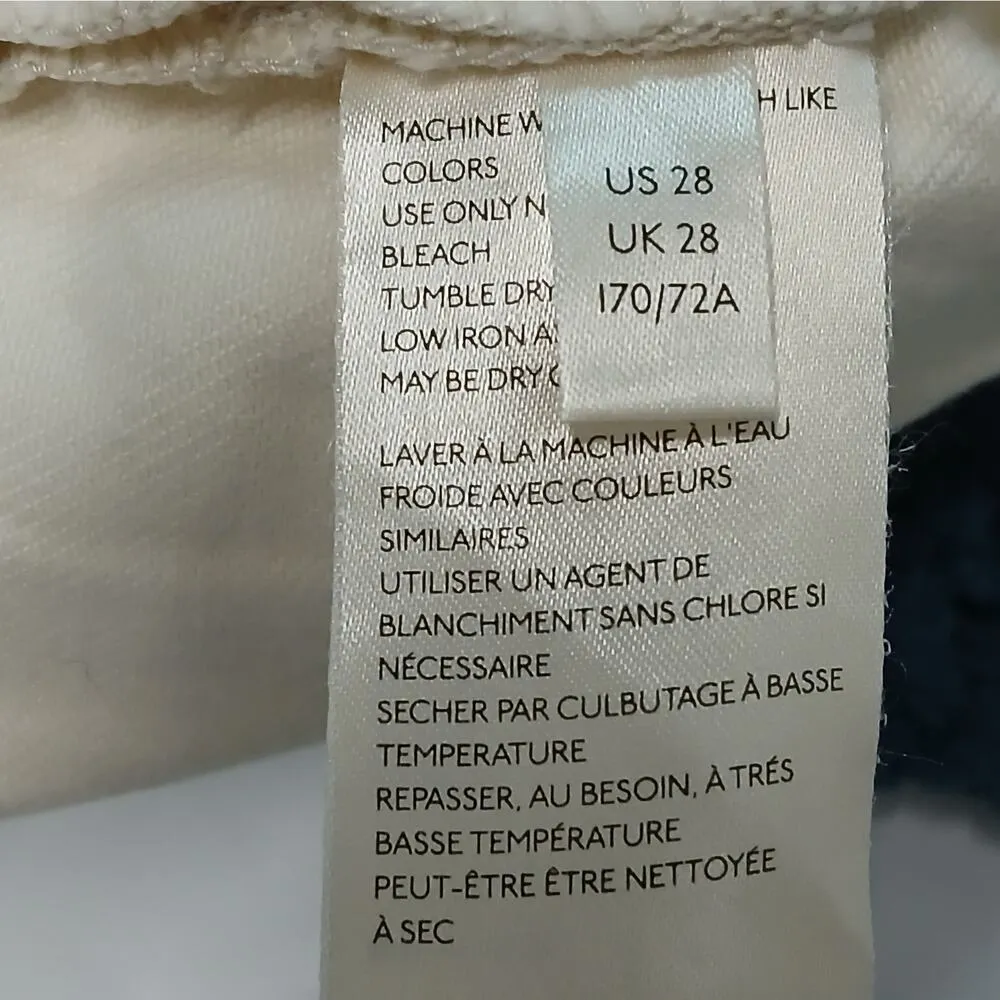 We The Free Bailey Denim Jeans Cut Off Skirt Sz 28 Ivory Western Coastal Cowgirl - Image 9