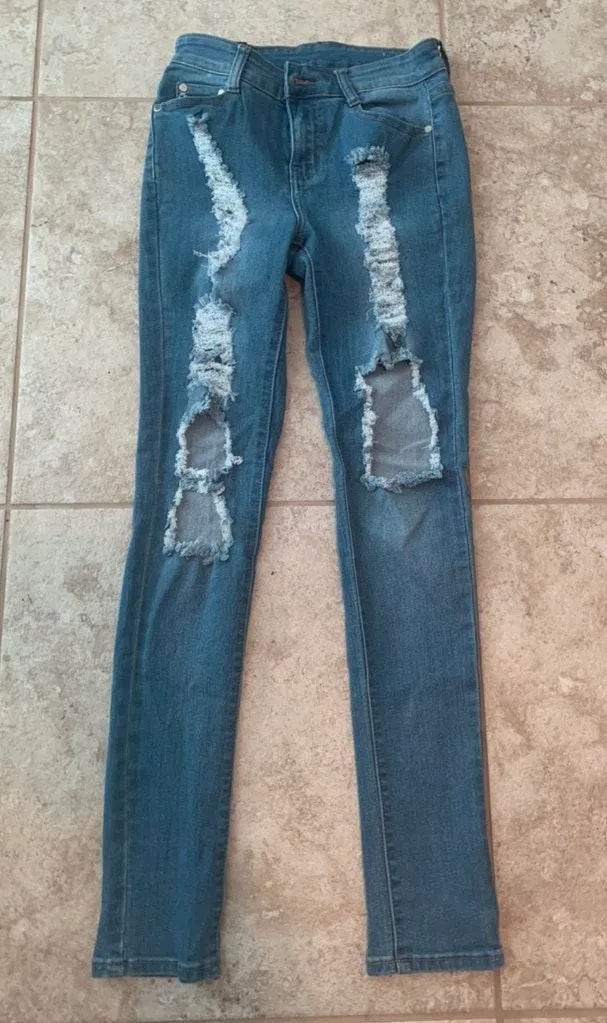 u.w.i ripped jeans Blue Size 10 - Image 2
