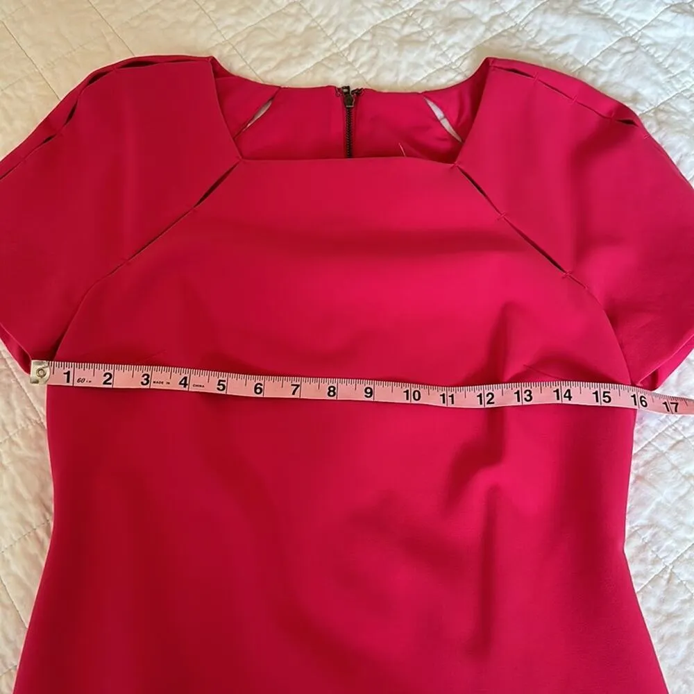 ALICE + OLIVIA Kristiana Cutout Detail Sheath Sheath Fuchsia Pink Dress 10 - Image 10