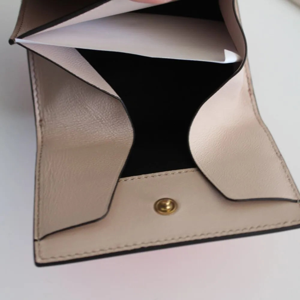 Givenchy  Red & Pink Edge Tri-Fold Leather Mini Compact Wallet - Image 10