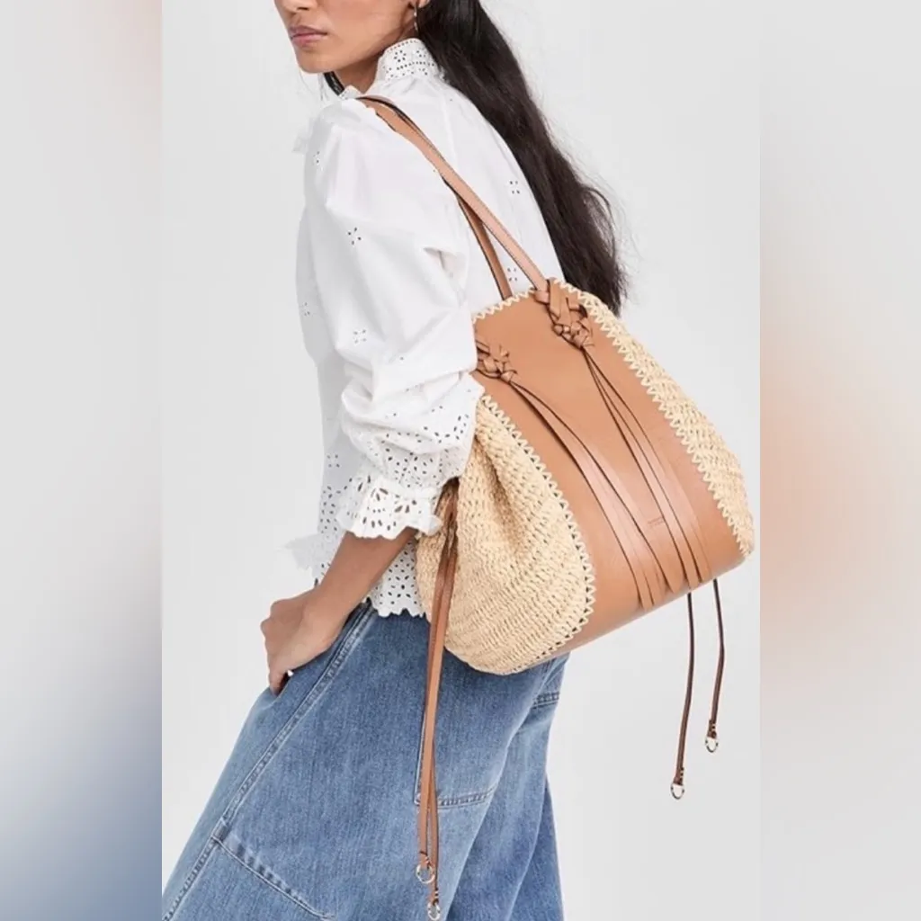 Ulla Johnson Daphne Raffia Tote Bag in Natural - Image 2