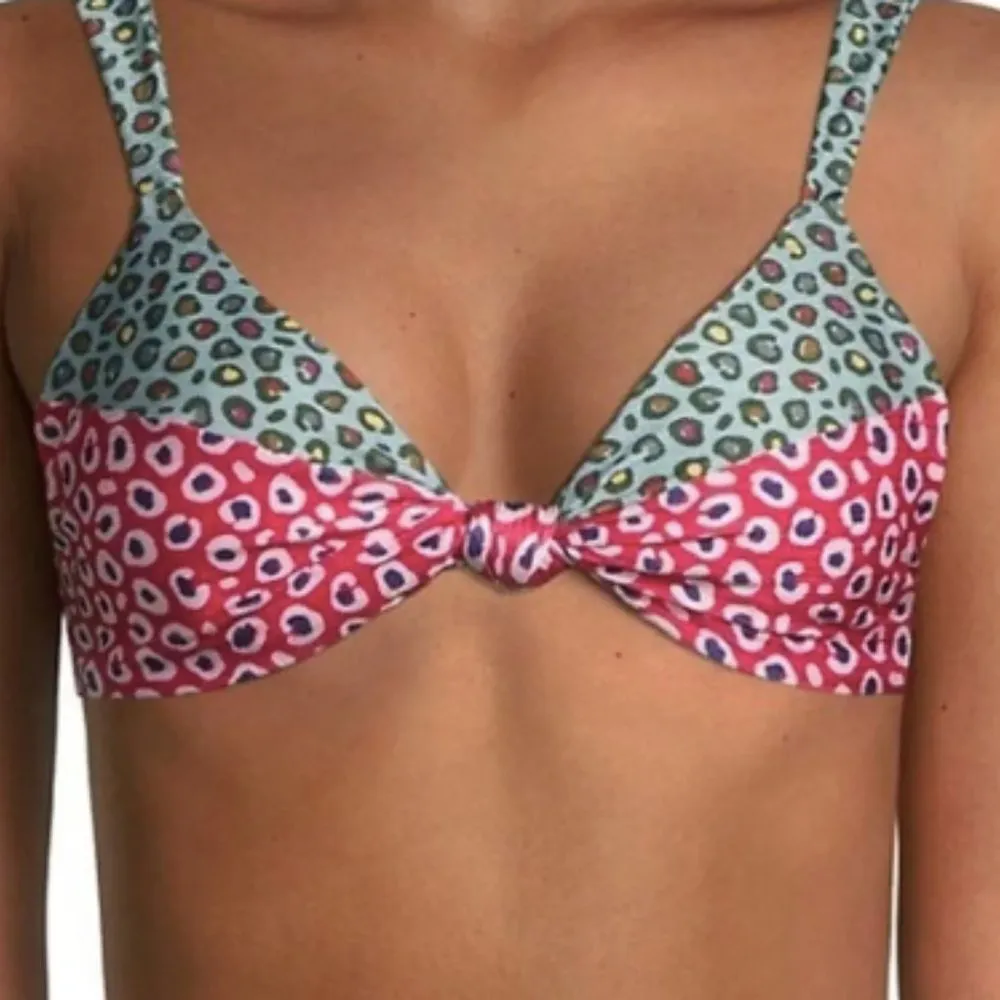Farm Rio Leopard Patch Bra Top In Multi - Image 5