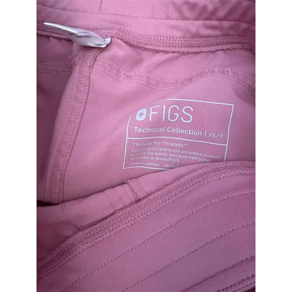 FIGS Unisex XS Pink Scrub Pants Elastic Waist Workwear - Image 5