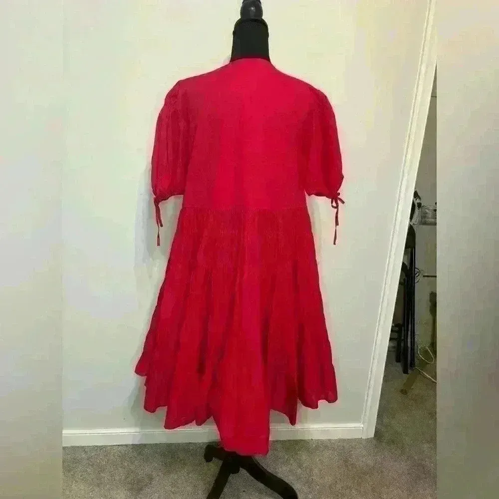 Merlette Serling Mini Dress Berry Size S Red - Image 5